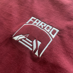 Fargo Emblem Embroidered Tee - Burgundy