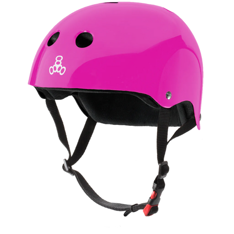 Triple 8 Certified Sweat Saver Helmet - Glossy Pink
