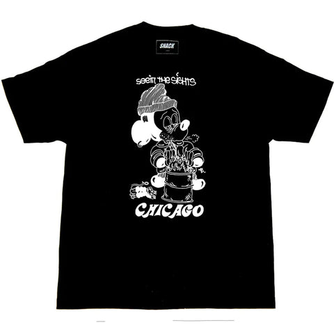 Snack Seein The Sights Chicago Tee - Black