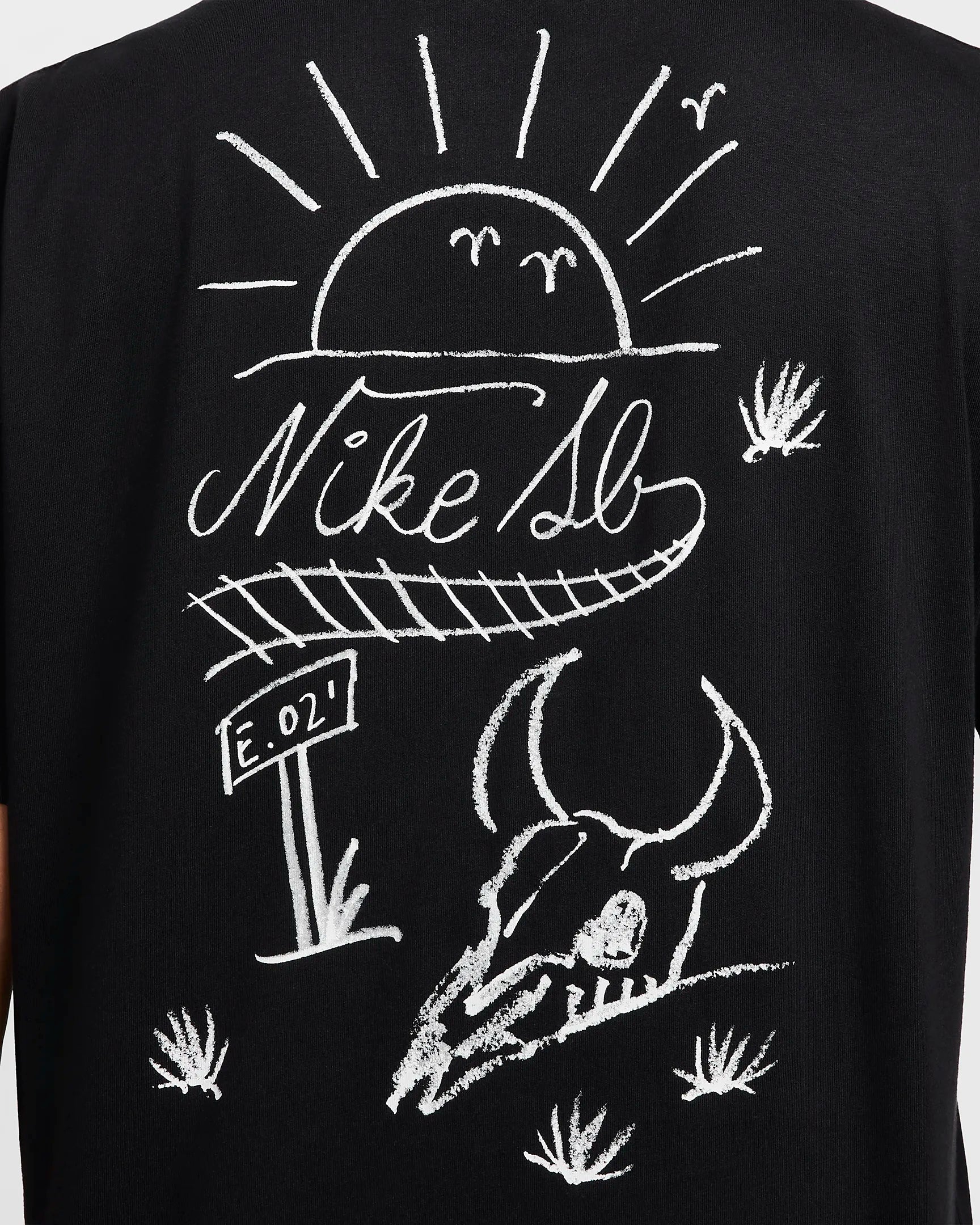 Nike SB Max90 Skate T-Shirt Train Moniker Black & Vintage Green