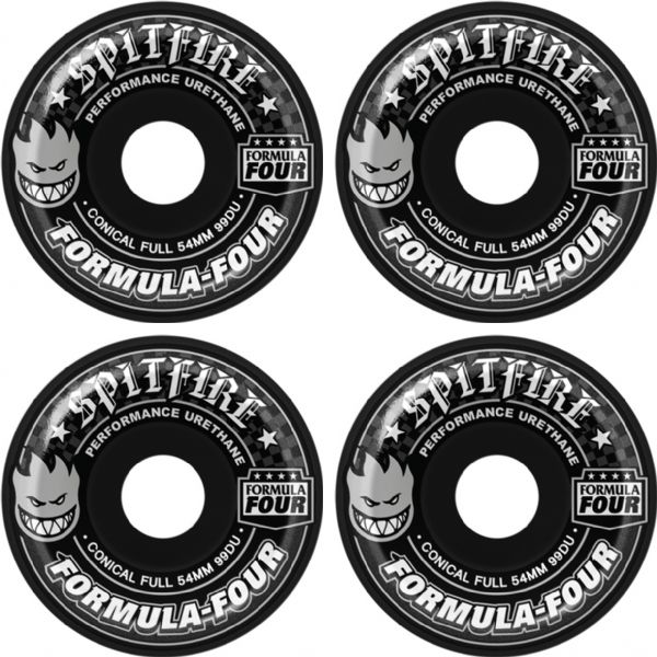 Spitfire Formula Four Conical Full Wheels - Black