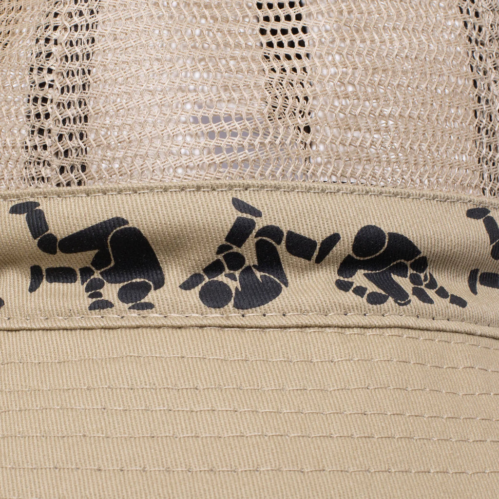 Hockey Fall Guy Mesh Bucket hat - Beige