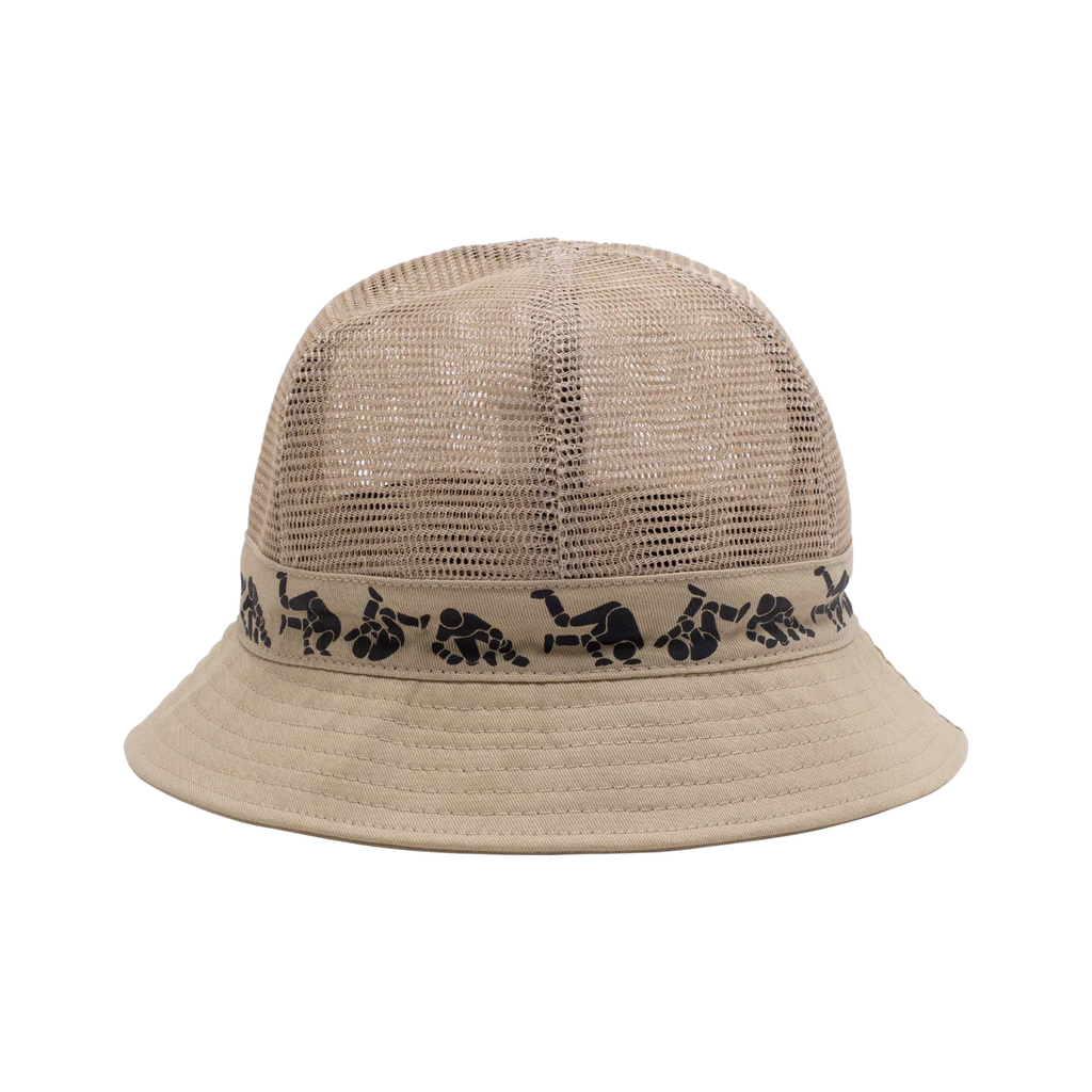 Hockey Fall Guy Mesh Bucket hat - Beige