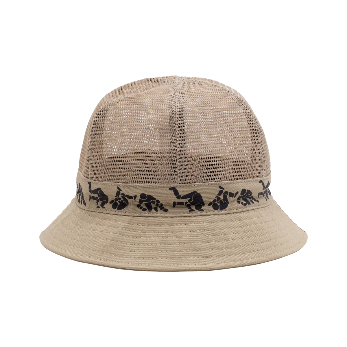 Hockey Fall Guy Mesh Bucket hat - Beige