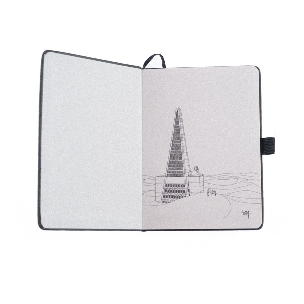 Magenta Sketchbook A6 - Black