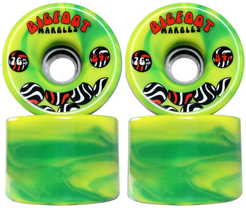 Bigfoot Marbles Swirl Wheels - Yellow/Green