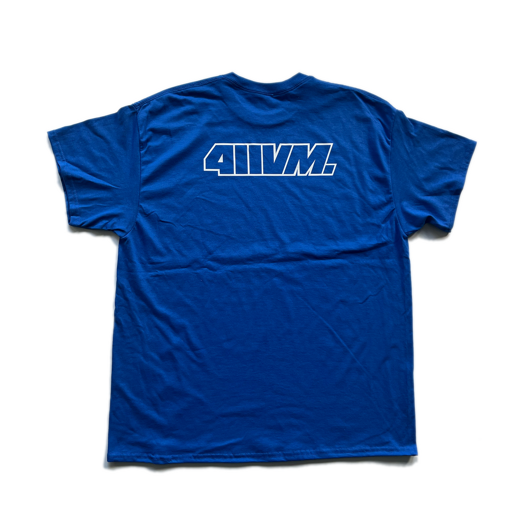 411VM Transparent Logo Tee - Royal Blue