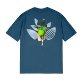Pomme Tee Petrol Blue - Magenta