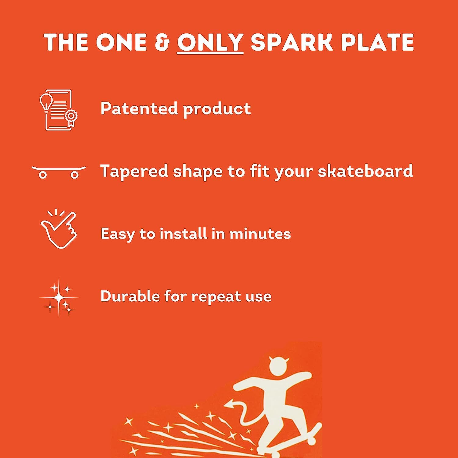 Tail Devil Spark Plate - Black/red