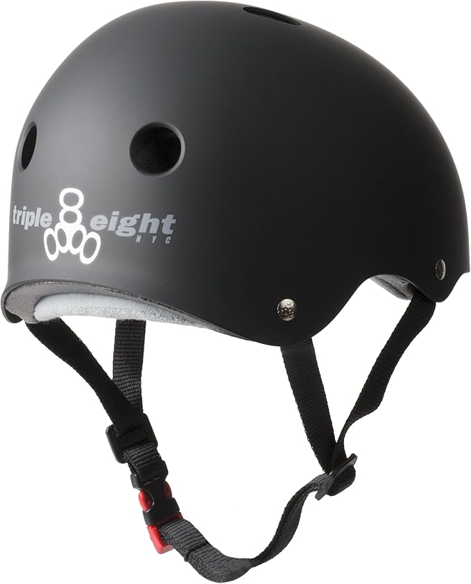 Triple 8 Certified Sweatsaver Helmet - Black Matte