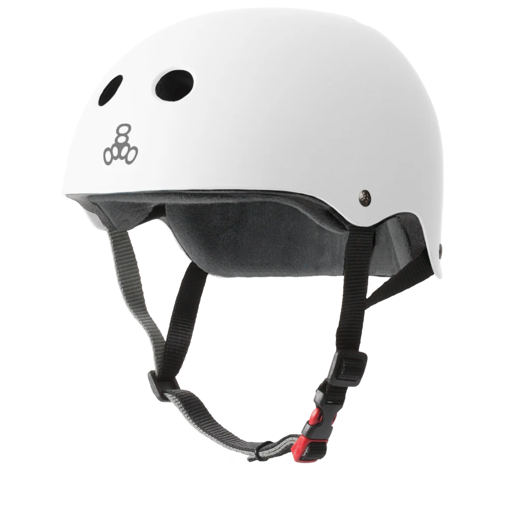 Triple 8 Certifed Sweatsaver Helmet - White Matte