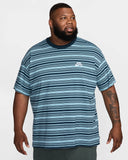 Nike SB Max90 Striped Skate T-Shirt - Denim/Turquoise