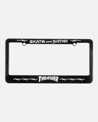 Thrasher Barbed Wire License Plate Cover