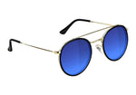 Glassy Parker Polarized Sunglasses - Black/Gold/Blue Mirror