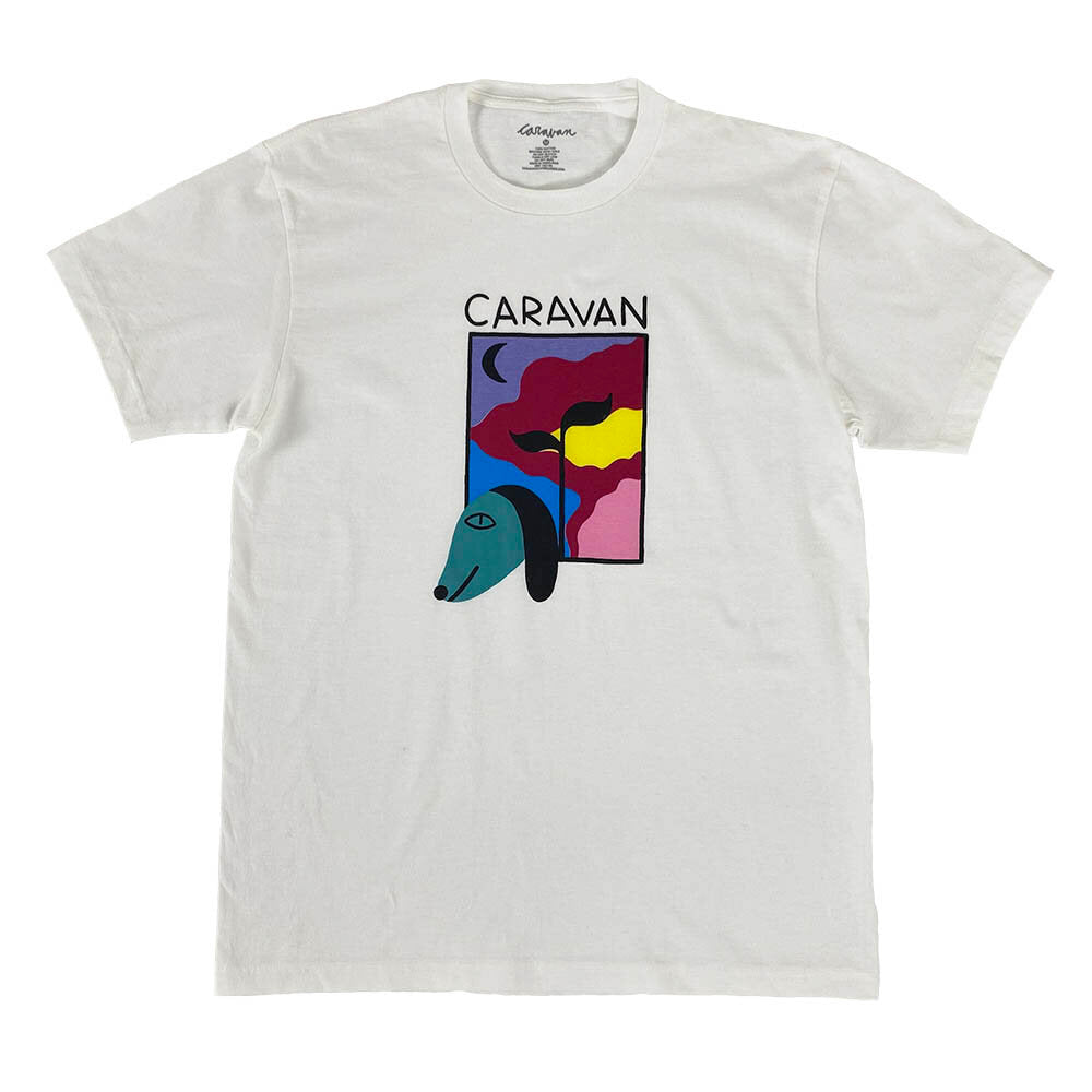 Caravan blue pup tee - White