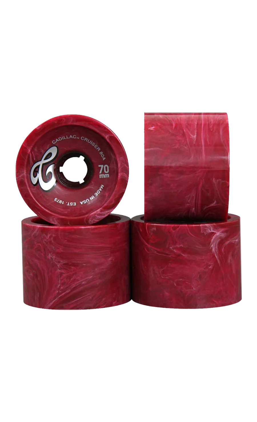 Cadillac Clout Cruisers Maroon Marble 70MM 80A Wheels