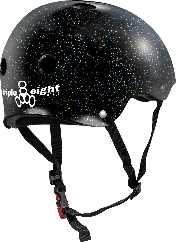 Triple 8 Certified Sweatsaver Helmet - Black Glitter