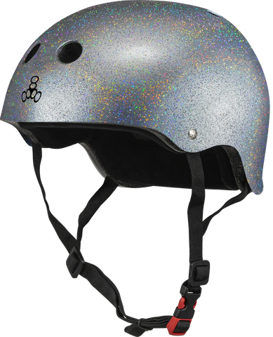Triple 8 Certified Sweatsaver Helmet - Silver Glitter