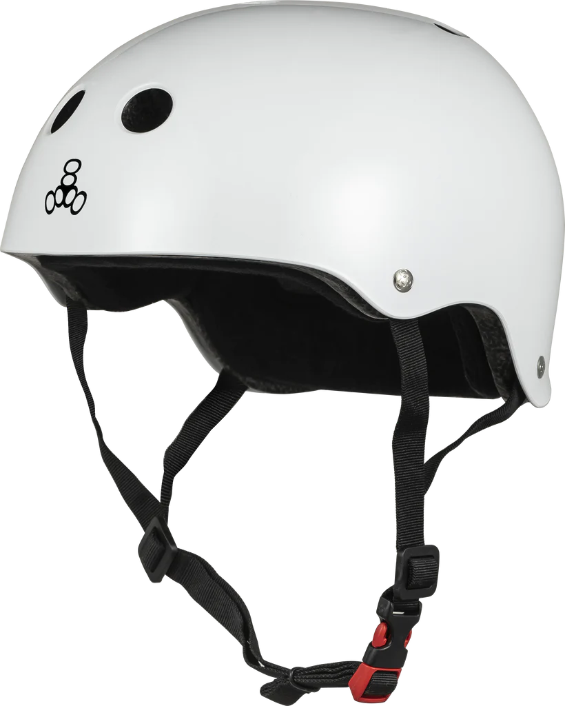 Triple 8 Certified Sweatsaver Helmet - White Glossy