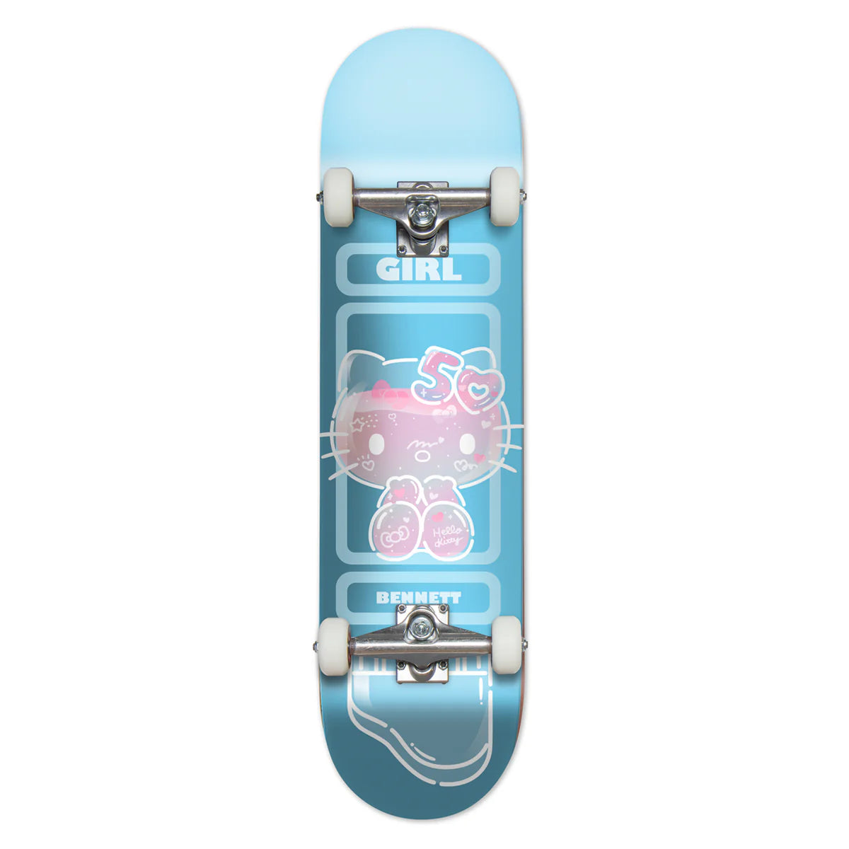 Girl Bennett Hello Kitty 50th Complete Skateboard 8.0