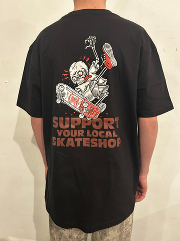 Fargo Skate Shop Day Skeleton Tee - Black