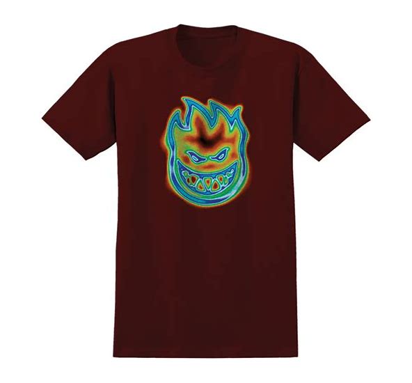 Spitfire Radioactive Big Head T-shirt - Bugundy