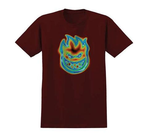 Spitfire Radioactive Big Head T-shirt - Bugundy