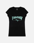 Thrasher Mag Logo Women's V-Neck - Black