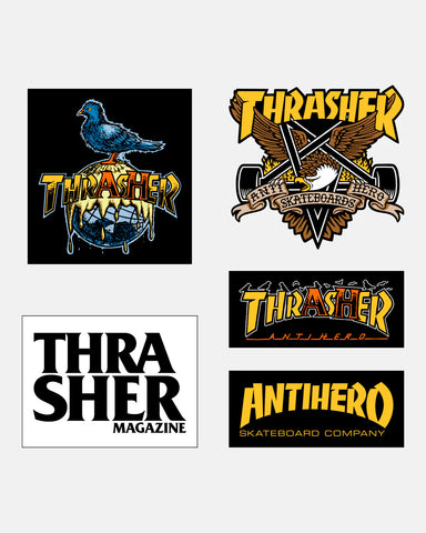 Thrasher x Anti-Hero Sticker Pack - 5 Pack