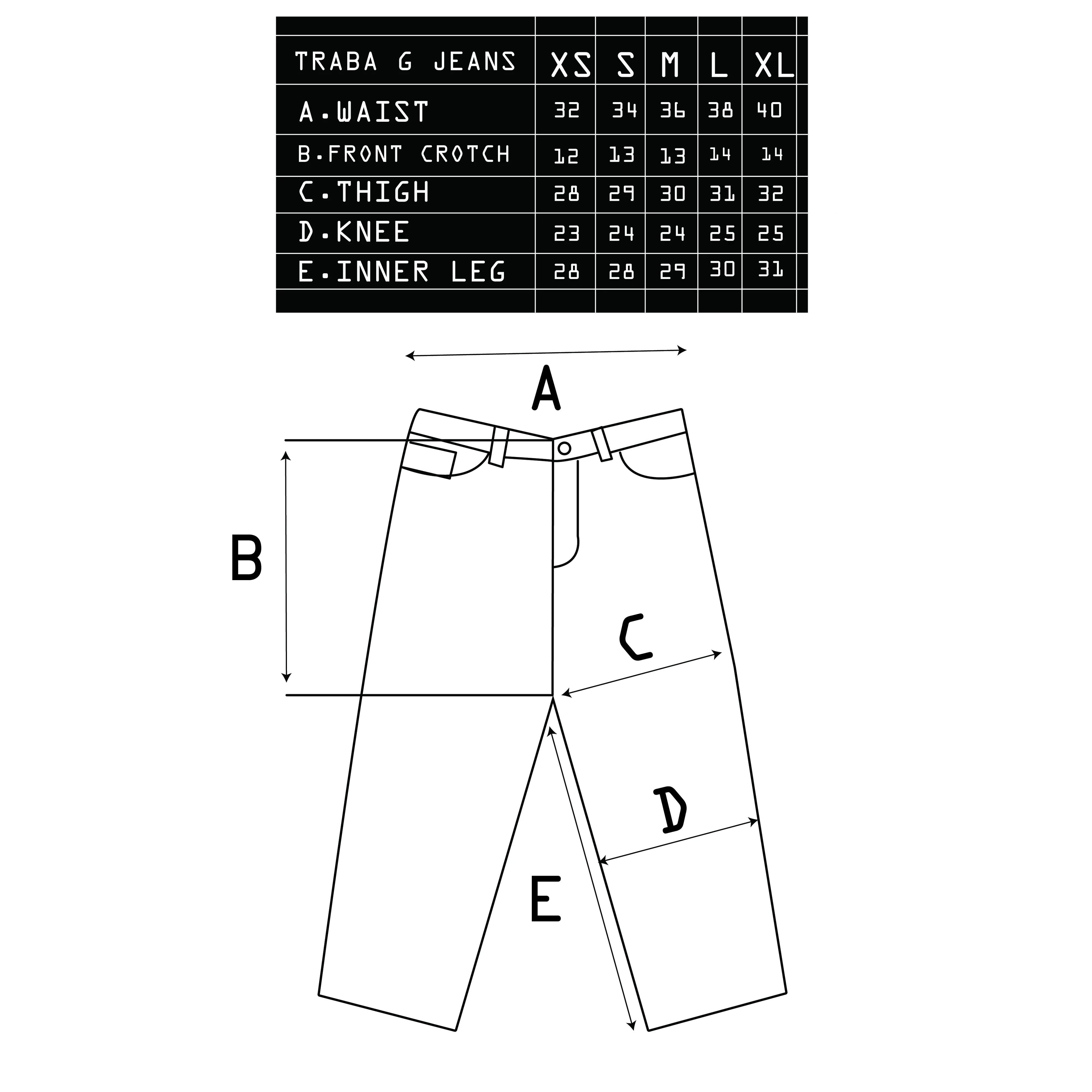 Trabajando Baggy G Black Jeans