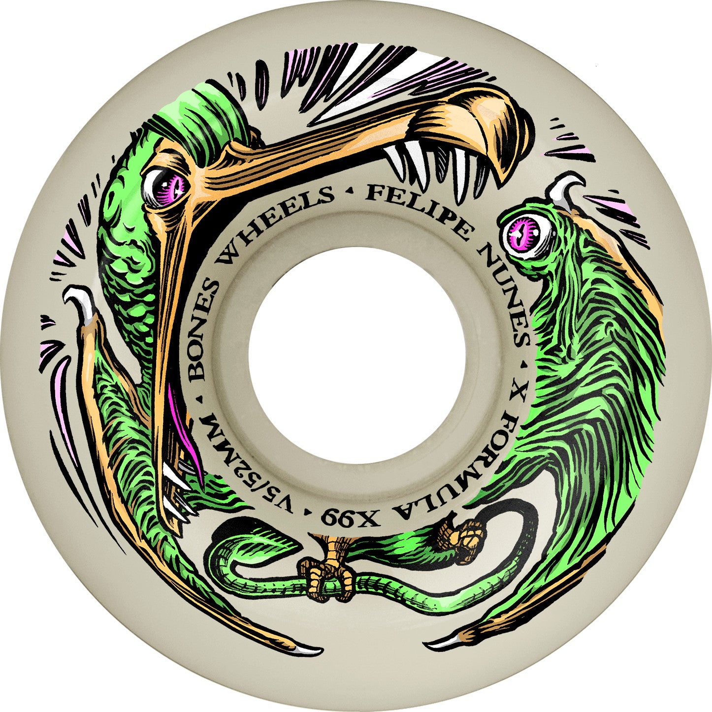 Bones X-Formula Nunes Dino-Sortas V5 Sidecut 99A Wheels