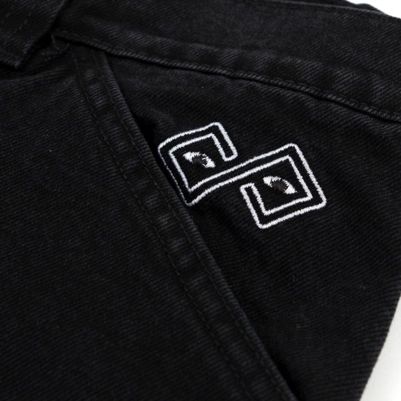 Magenta Ledge Denim Pants Black