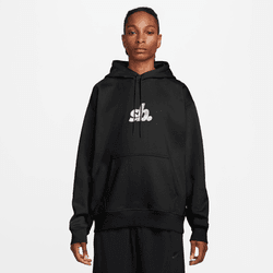 Nike SB Embroidered Fleece Pull Over Hoodie - Black/white