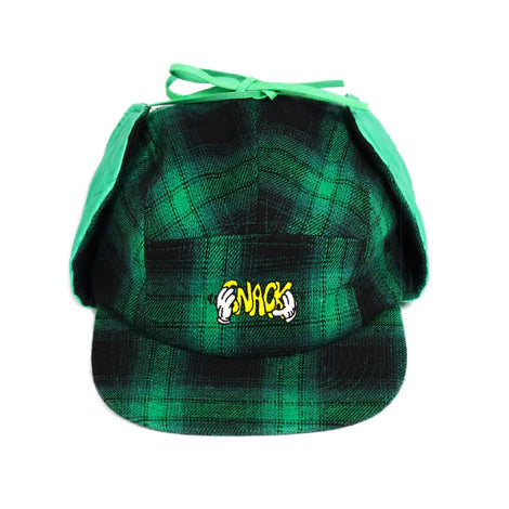 Snack Good Hands Earflap Hat - Green Flannel