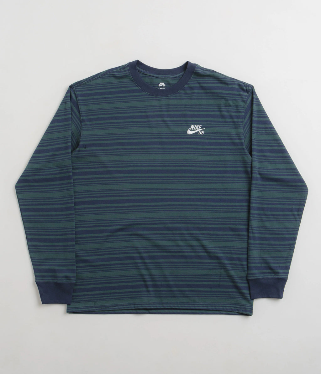 Nike SB Long Sleeve Skate Tee - Midnight Navy/Deep Jungle