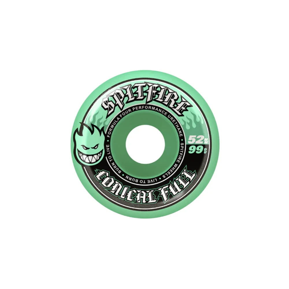 Spitfire Formula Four Conical Full Wheels - Teal