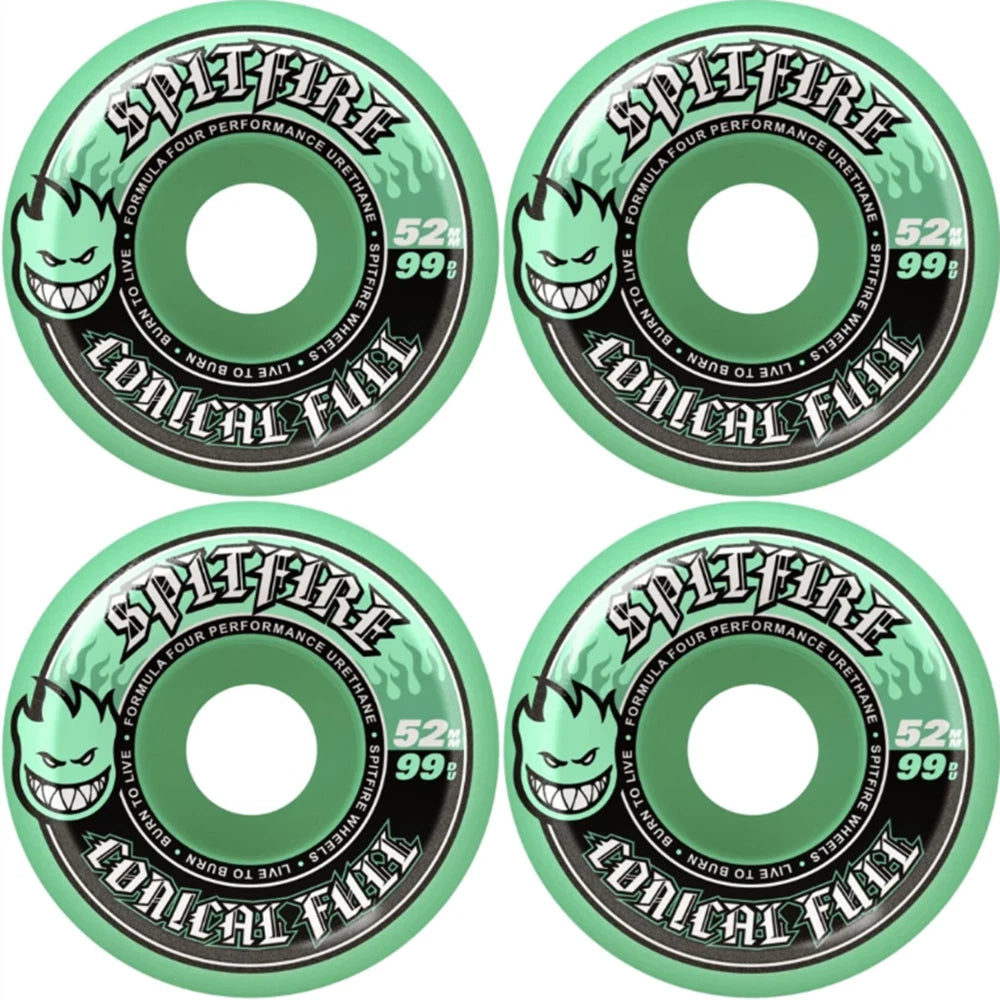 Spitfire Formula Four Conical Full Wheels - Teal