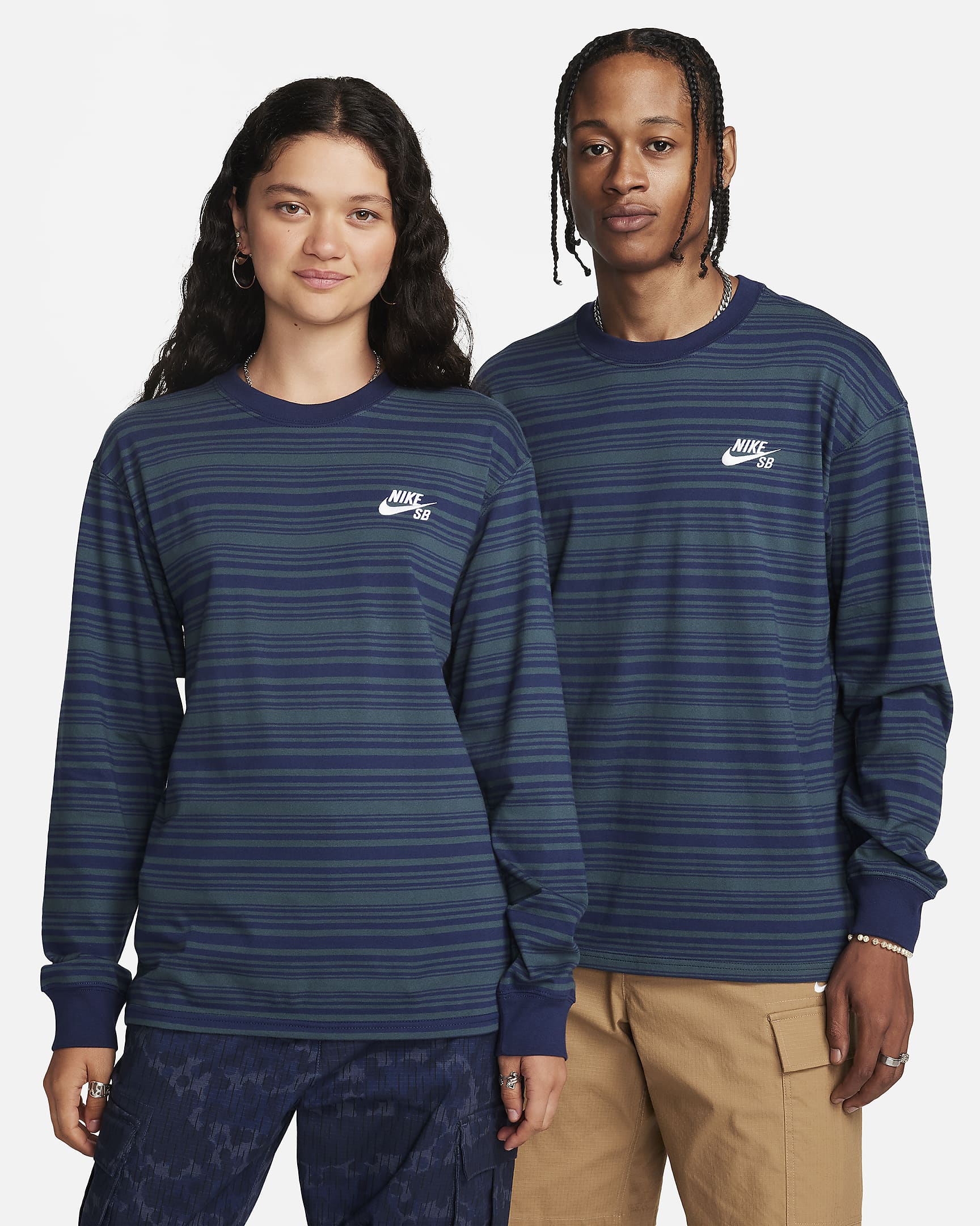 Nike SB Long Sleeve Skate Tee - Midnight Navy/Deep Jungle – FARGO