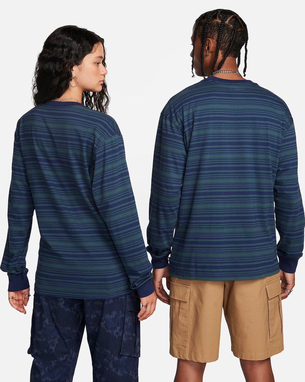 Nike SB Long Sleeve Skate Tee - Midnight Navy/Deep Jungle