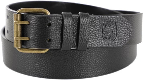 Spitfire Bighead Leather Belt - Black Pebble