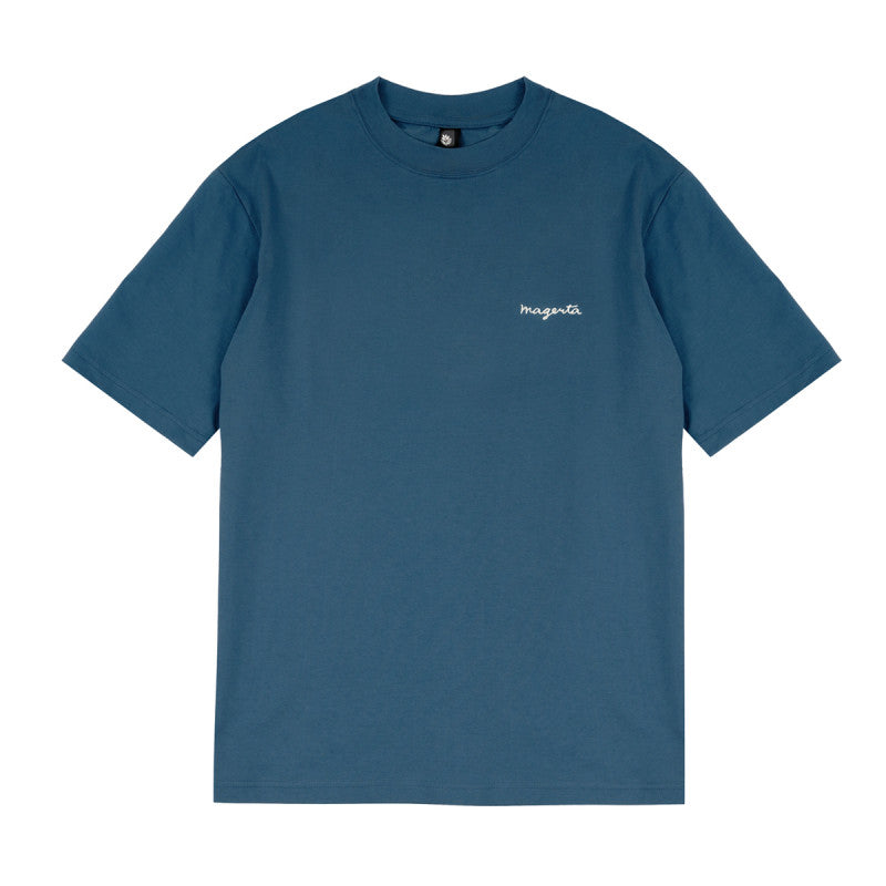 Magenta Pomme Tee Petrol Blue