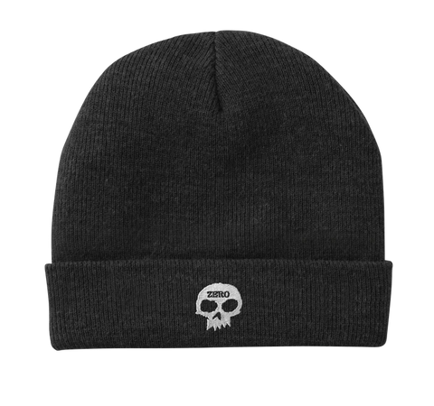 Zero Embroidered Skull Beanie