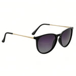 Glassy Sierra Polarized Sunglasses - Black/Gold/Gradient Smoke