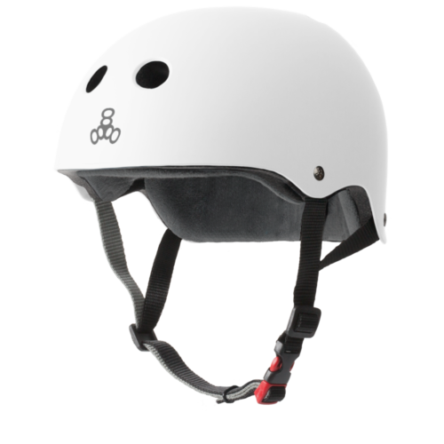 Triple 8 Certified Sweatsaver Helmet - White Matte