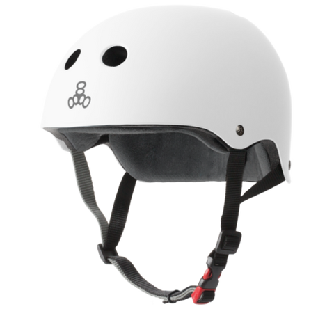 Triple 8 Certified Sweatsaver Helmet - White Rubber