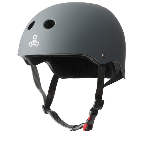 Triple 8 Certified Sweatsaver Helmet - Carbon Rubber
