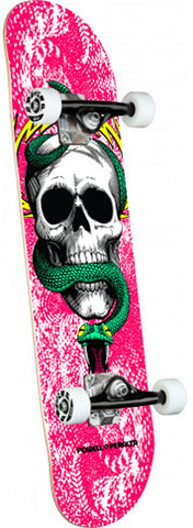 Powell Skull & Snake Pink Complete Skateboard