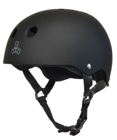Triple 8 Sweatsaver Helmet - All Black Rubber