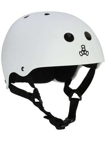 Triple 8 Sweatsaver Helmet - White Rubber