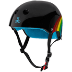 Triple 8 Certified Sweatsaver Helmet - Black/Rainbow Sparkle
